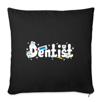 Dentiste Dentiste - Housse de coussin décorative 45 x 45 cm - noir - Devant