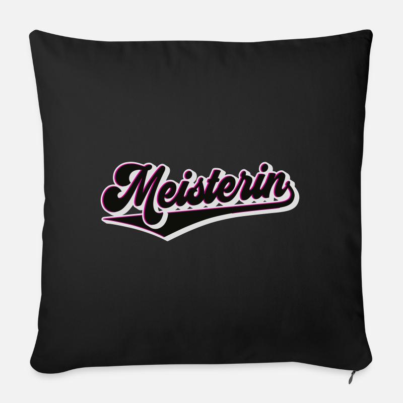 Meisterin | Farben änderbar - Sofakissenbezug 45 x 45 cm - Schwarz