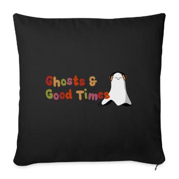 Ghosts & Good Times - Sofa pillowcase 17,3'' x 17,3'' (45 x 45 cm) - black - Front