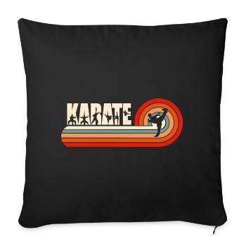 Karaté Combattant Combattant Karaté Sports de combat - Housse de coussin décorative 45 x 45 cm - noir - Devant