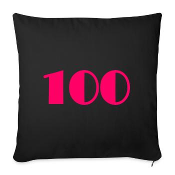 100. 100 JAHRE. 100-JÄHRIGES JUBILÄUM. 100. GEBURTSTAG - Sofakissenbezug 45 x 45 cm - Schwarz - Vorne