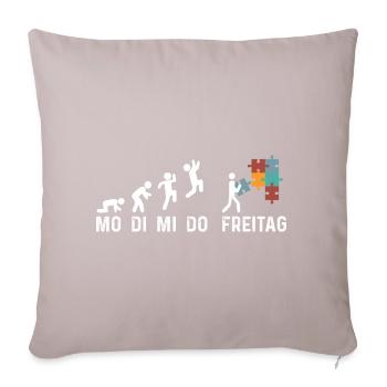 Puzzlefan Puzzler Puzzleteile Puzzle - Sofakissenbezug 45 x 45 cm - helles Taupe - Vorne