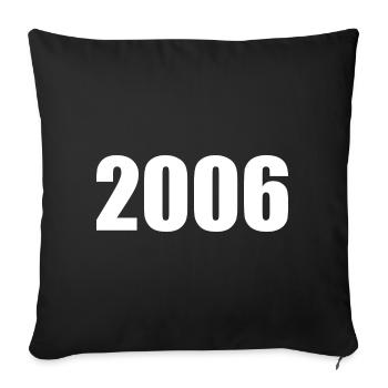 2006 Birthday Template Personalize Design - Sofa pillowcase 17,3'' x 17,3'' (45 x 45 cm) - black - Front