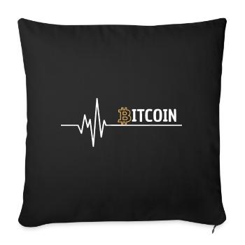 I love bitcoin - Richkid digital cryptopunk - Sofa pillowcase 17,3'' x 17,3'' (45 x 45 cm) - black - Front