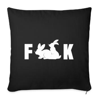 Fuck Bunny Sex Photos Drôles - Housse de coussin décorative 45 x 45 cm - noir - Devant