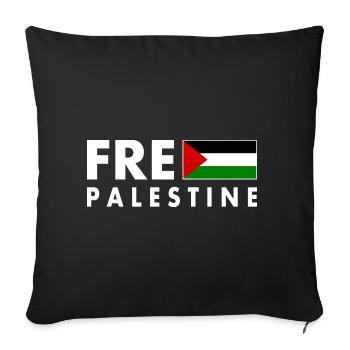 Free palestine - Sofa pillowcase 17,3'' x 17,3'' (45 x 45 cm) - black - Front