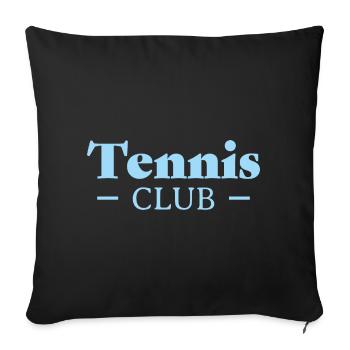 Tennis Club Pocket print - Blue - Sofa pillowcase 17,3'' x 17,3'' (45 x 45 cm) - black - Front