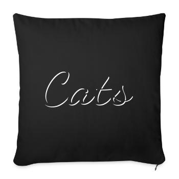 Le lettrage du chat n’est que des ombres - Housse de coussin décorative 45 x 45 cm - noir - Devant