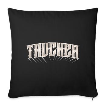Taucher Tauchen - Sofakissenbezug 45 x 45 cm - Schwarz - Vorne