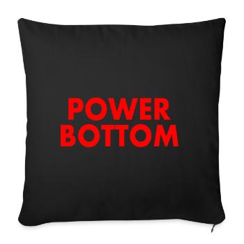 Power bottom - Sofa pillowcase 17,3'' x 17,3'' (45 x 45 cm) - black - Front