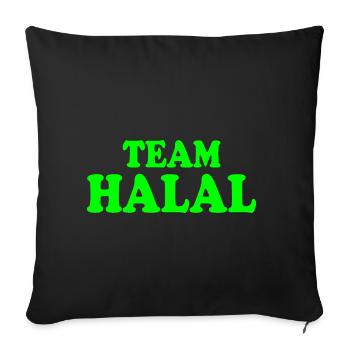 Team halal - Housse de coussin décorative 45 x 45 cm - noir - Devant