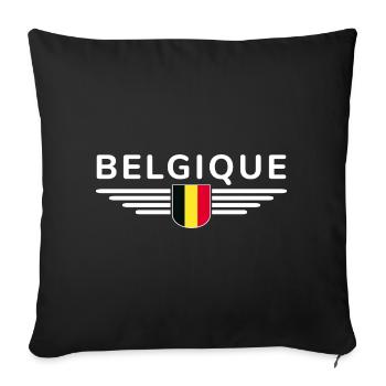 I Love Belgium Tenue T-Shirt Design - Housse de coussin décorative 45 x 45 cm - noir - Devant