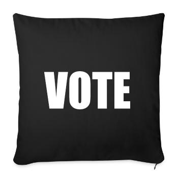 Vote - Sofa pillowcase 17,3'' x 17,3'' (45 x 45 cm) - black - Front