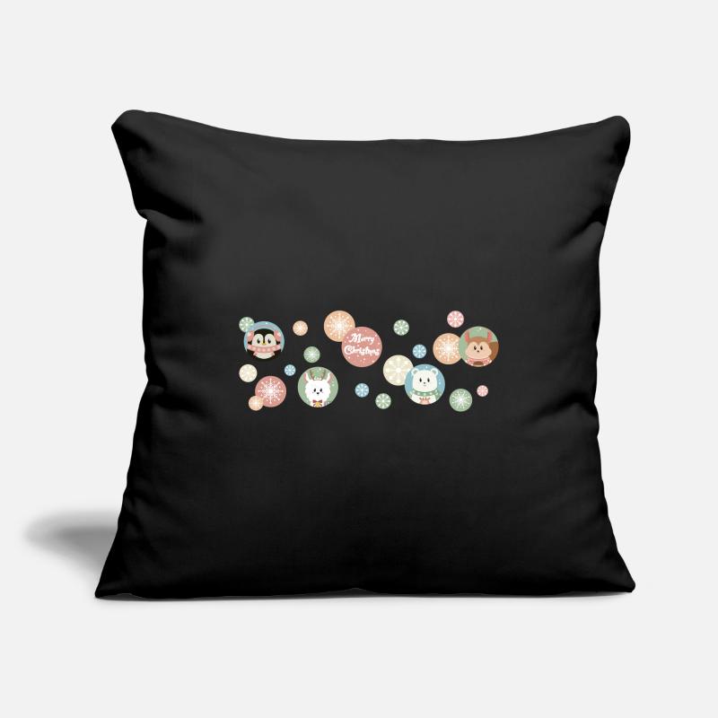 Cute Animals - Merry Christmas - Pattern Sofa pillowcase 17,3'' x 17,3'' (45 x 45 cm)