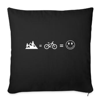 Le VTT et la montagne, c’est la chance - Housse de coussin décorative 45 x 45 cm - noir - Devant