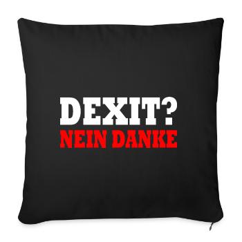 Dexit non merci - Housse de coussin décorative 45 x 45 cm - noir - Devant