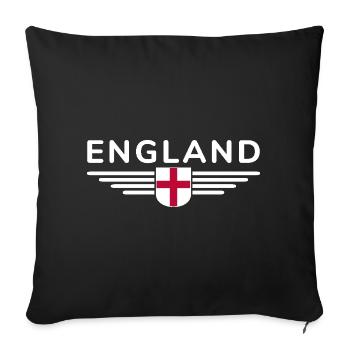 England Fan T-Shirt Design - Sofa pillowcase 17,3'' x 17,3'' (45 x 45 cm) - black - Front