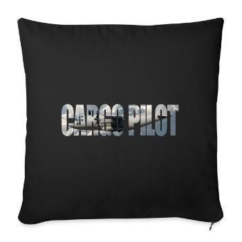 Cargo pilot C-27 - Sofakissenbezug 45 x 45 cm - Schwarz - Vorne