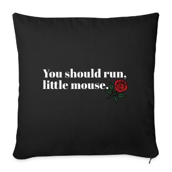 Run Baby Run – Dark Booktok Design - Sofa pillowcase 17,3'' x 17,3'' (45 x 45 cm) - black - Front