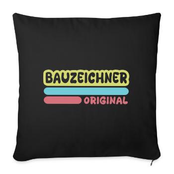First name Draughtsman - Sofa pillowcase 17,3'' x 17,3'' (45 x 45 cm) - black - Front