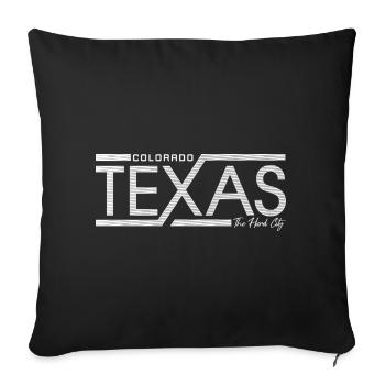 Texas and Colorado Retro Skyline - Sofa pillowcase 17,3'' x 17,3'' (45 x 45 cm) - black - Front