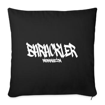 barackler_mannheim - Sofa pillowcase 17,3'' x 17,3'' (45 x 45 cm) - black - Front