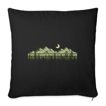 Mountains Forest Nature Trees Outdoor Nature Lovers - Sofa pillowcase 17,3'' x 17,3'' (45 x 45 cm) - black - Front