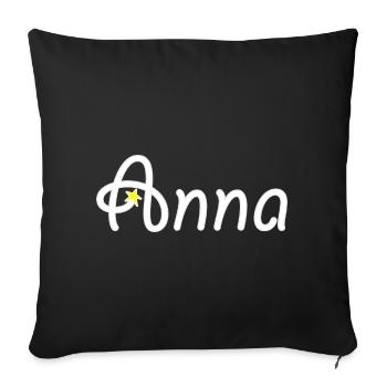 Anna - Sofa pillowcase 17,3'' x 17,3'' (45 x 45 cm) - black - Front