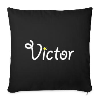 Victor - Sofa pillowcase 17,3'' x 17,3'' (45 x 45 cm) - black - Front