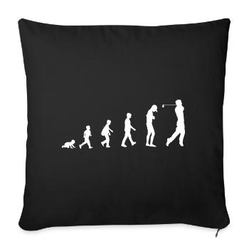 Development from baby to golfer / Golf Sport - Sofa pillowcase 17,3'' x 17,3'' (45 x 45 cm) - black - Front