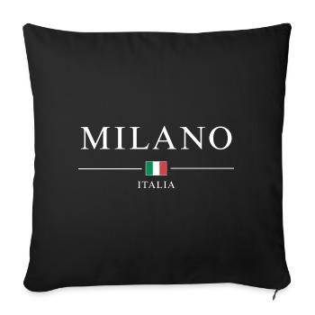 Milano italia - Housse de coussin décorative 45 x 45 cm - noir - Devant