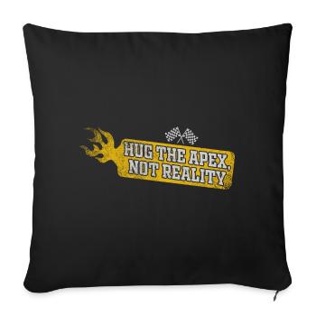 Hug the Apex Not Reality - Sofa pillowcase 17,3'' x 17,3'' (45 x 45 cm) - black - Front