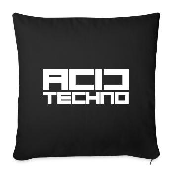 Acid Techno - Sofa pillowcase 17,3'' x 17,3'' (45 x 45 cm) - black - Front