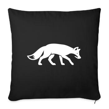 Fox Animal - Sofa pillowcase 17,3'' x 17,3'' (45 x 45 cm) - black - Front