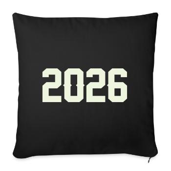 2026 - Sofa pillowcase 17,3'' x 17,3'' (45 x 45 cm) - black - Front