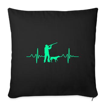 Heartbeat Hunter Hunting - Sofa pillowcase 17,3'' x 17,3'' (45 x 45 cm) - black - Front