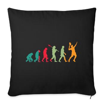 Tennis Evolution Retro - Sofakissenbezug 45 x 45 cm - Schwarz - Vorne