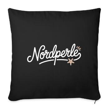 Nordperle Hamburg North Sea Baltic Sea North German Deern - Sofa pillowcase 17,3'' x 17,3'' (45 x 45 cm) - black - Front