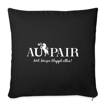 Au Pair Year Abroad Farewell Babysitter Aupair - Sofa pillowcase 17,3'' x 17,3'' (45 x 45 cm) - black - Front
