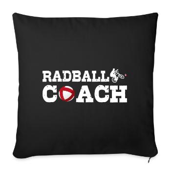 Entraîneur de Radball, Radball, Radballer, Hallenradsport - Housse de coussin décorative 45 x 45 cm - noir - Devant
