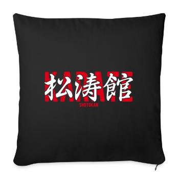 Shotokan Karate Martial Arts Dojo Kanji Japon - Housse de coussin décorative 45 x 45 cm - noir - Devant