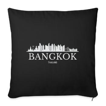 Bangkok Skyline, Bangkok Thailand - Sofa pillowcase 17,3'' x 17,3'' (45 x 45 cm) - black - Front