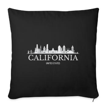 California Skyline, California USA - Sofa pillowcase 17,3'' x 17,3'' (45 x 45 cm) - black - Front