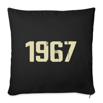 Jubilé 1967 - Housse de coussin décorative 45 x 45 cm - noir - Devant