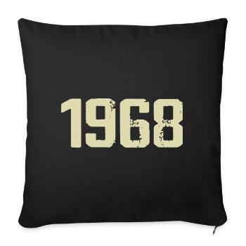 Jubilé 1968 - Housse de coussin décorative 45 x 45 cm - noir - Devant