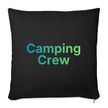 Équipe de camping - Housse de coussin décorative 45 x 45 cm - noir - Devant