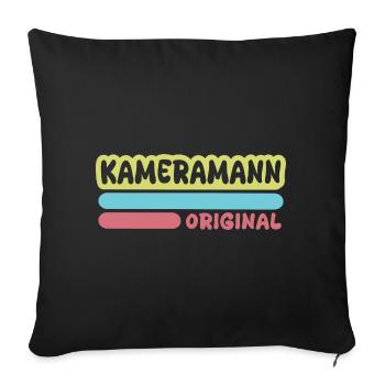 Cameraman - Sofa pillowcase 17,3'' x 17,3'' (45 x 45 cm) - black - Front