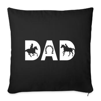 Horse Dad Horse Dad - Sofa pillowcase 17,3'' x 17,3'' (45 x 45 cm) - black - Front