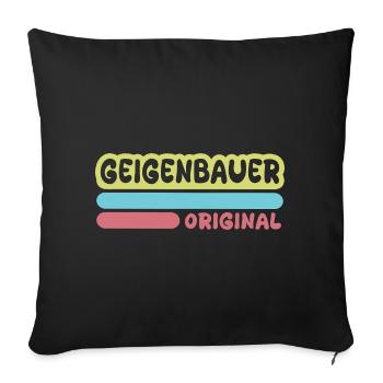 Geigenbauer als Spruch - Sofakissenbezug 45 x 45 cm - Schwarz - Vorne