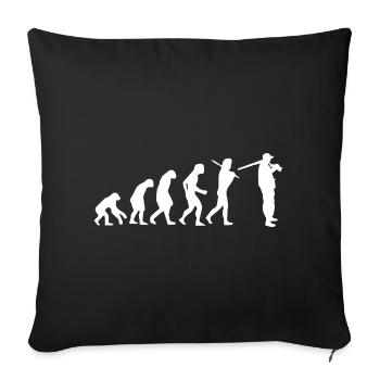Jäger Evolution Jagd Jagen Wild Weidmann Geschenk - Sofakissenbezug 45 x 45 cm - Schwarz - Vorne